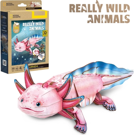 Puzzle 3D CubicFun National Geographic : Axolotl, 50 pièces