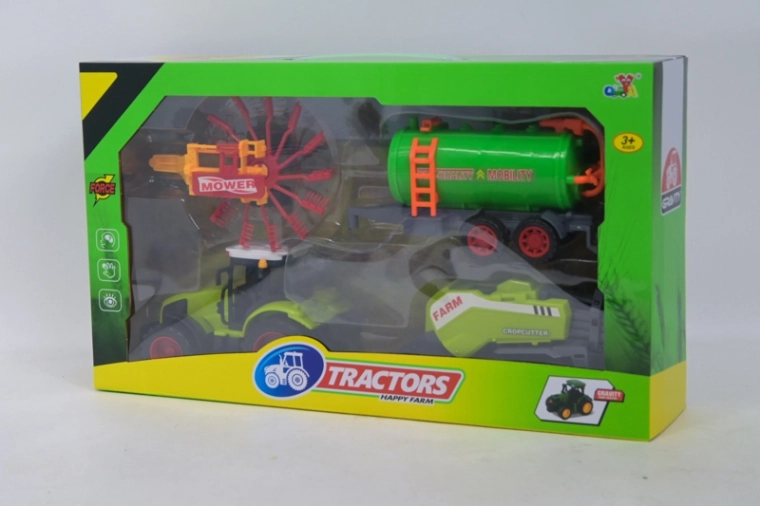 Coffret fermier : tracteur + 3 machines