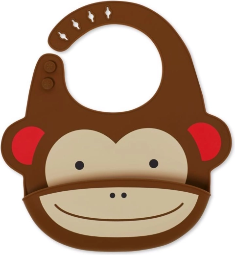 Bavoir en silicone Skip Hop Zoo singe 6m+