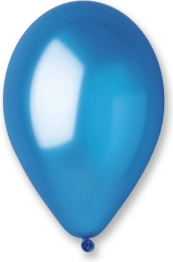 Ballons bleus métalliques 25 cm