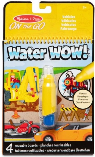 Cahier de coloriage à l’eau Water Wow Véhicules – Melissa & Doug
