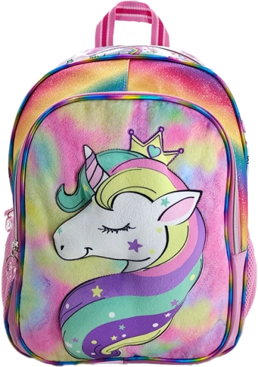 Sac à dos arc-en-ciel avec licorne 40,5 cm
