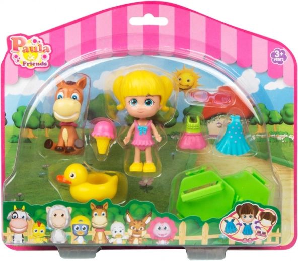 Paula & Friends - poupée avec accessoires et petit animal