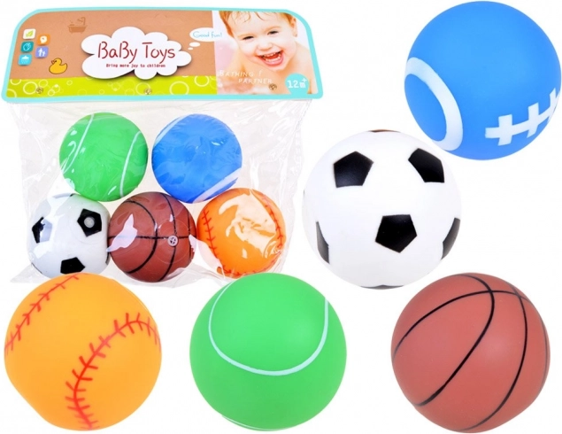 Balles en caoutchouc sifflantes – set de 5 balles sportives