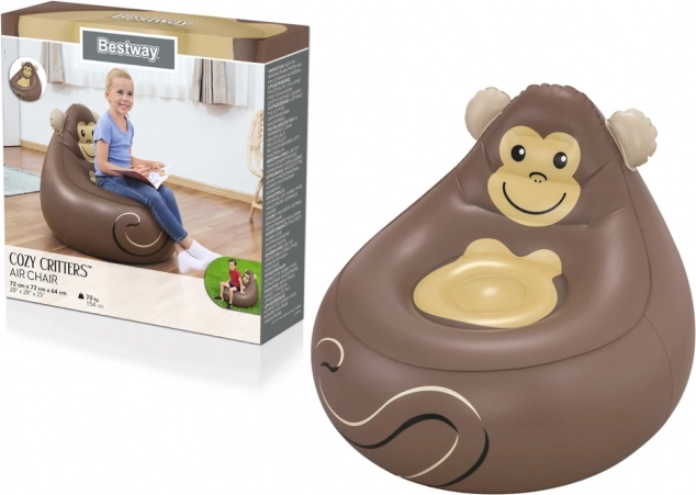 Fauteuil gonflable singe pour enfants
