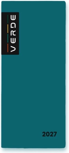 Agenda mensuel Verde Milano 2027 avec couverture en PVC