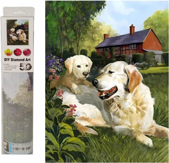 Mosaïque diamant – labradors