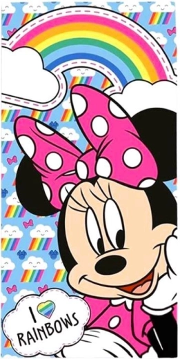 Serviette de bain enfant en coton Disney Minnie Mouse 70 × 140 cm - 1 pièce