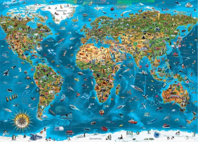 EDUCA Puzzle Merveilles du monde 12000 pièces