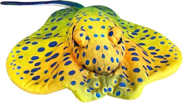 Raie en peluche jaune 55 cm