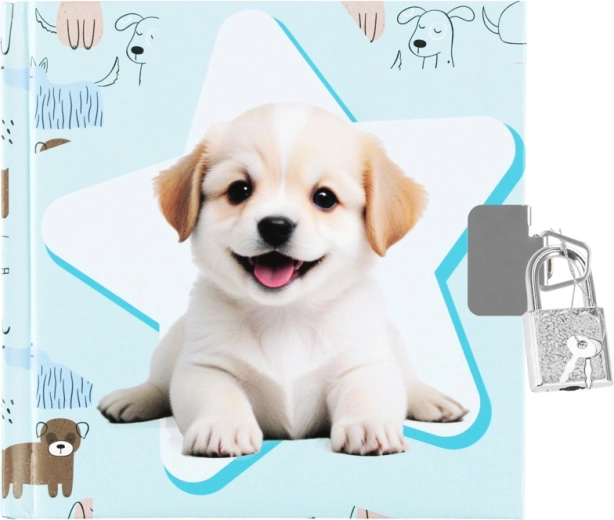 Carnet chien avec cadenas - 1 pièce