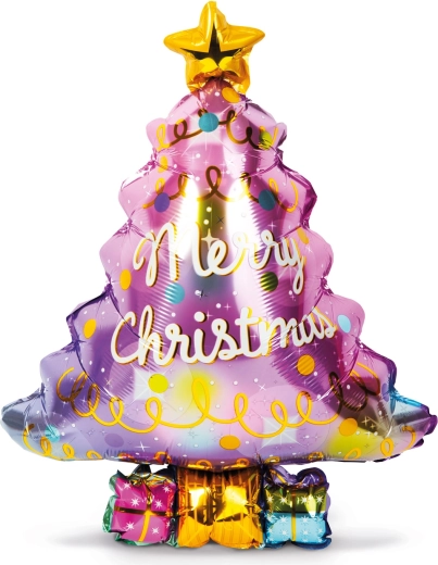 Ballon en aluminium en forme de sapin de Noël 58 × 83 cm