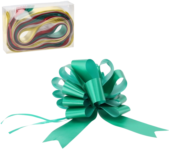 Lot de 20 nœuds cadeaux à tirer – rouge, or, vert, argent
