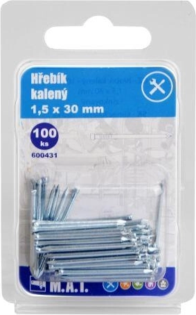 Clous trempés galvanisés 30 × 1,5 mm (100 pcs)