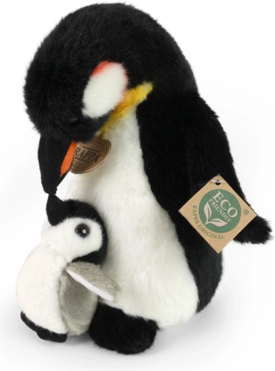Manchot en peluche avec bébé 22 cm éco-responsable