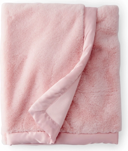 Couverture bébé double épaisseur Carter’s en fausse fourrure Pink 80 × 110 cm