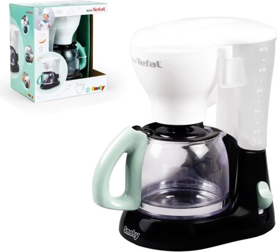 mini cafetière Tefal pour enfants avec petite carafe et pompe manuelle
