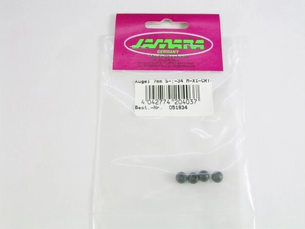 Billes en acier JAMARA 7 mm noires, 4 pièces