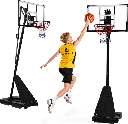 Panier de basket MOVEPRO sur pied, hauteur réglable jusqu’à 305 cm