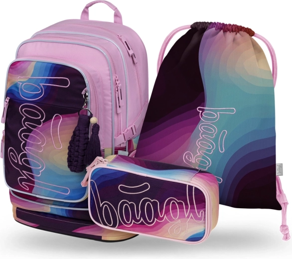 Baagl set scolaire Cubic Lyra – sac à dos, trousse et sac GRS