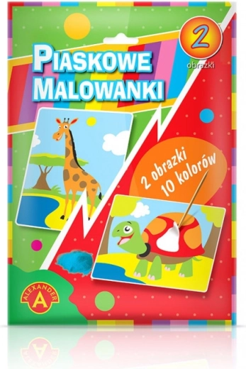 Peindre avec du sable - girafe, tortue