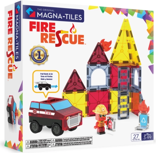 Jeu de construction magnétique MAGNA-TILES pompiers (27 pièces)