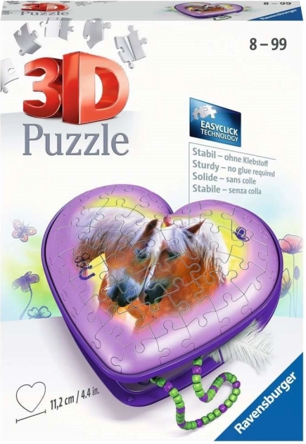 Ravensburger puzzle 3D cœur Chevaux – boîte à bijoux 54 pièces