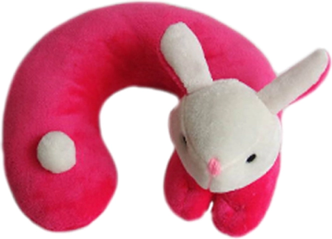 Coussin d’appui-tête en peluche lapin 3D pour enfants