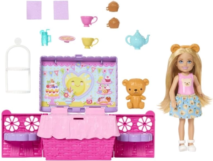 Barbie Chelsea – set goûter avec panier de pique-nique et accessoires