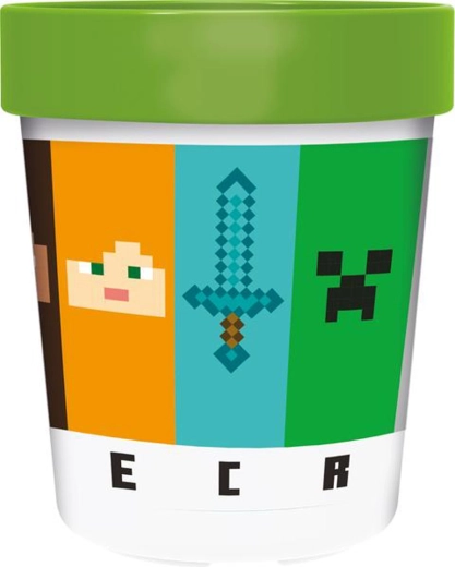 Gobelet en plastique Minecraft 260 ml avec fond antidérapant