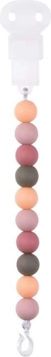 Clip de sucette en silicone Nattou Peach sans BPA