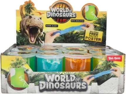 Slime avec squelette de dinosaure – jouet sensoriel pour enfants
