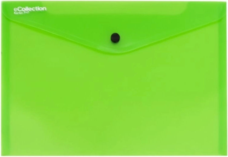 Pochette à bouton-pression verte A5