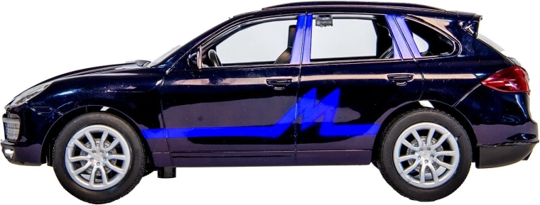 Voiture rapide télécommandée avec graphisme bleu