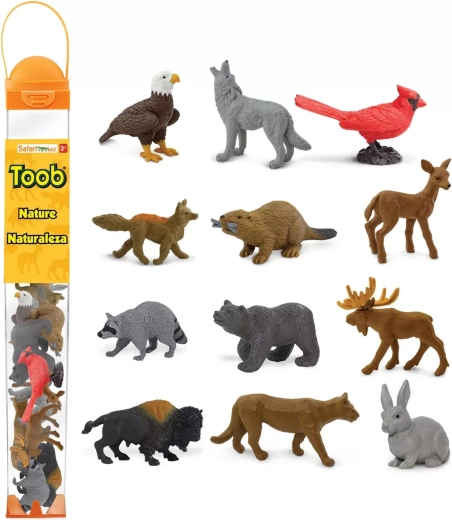 Tube avec figurines Safari Ltd. Nature (12 figurines)
