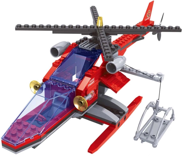 Jeu de construction compatible BLOXO pompiers – hélicoptère 168 pcs
