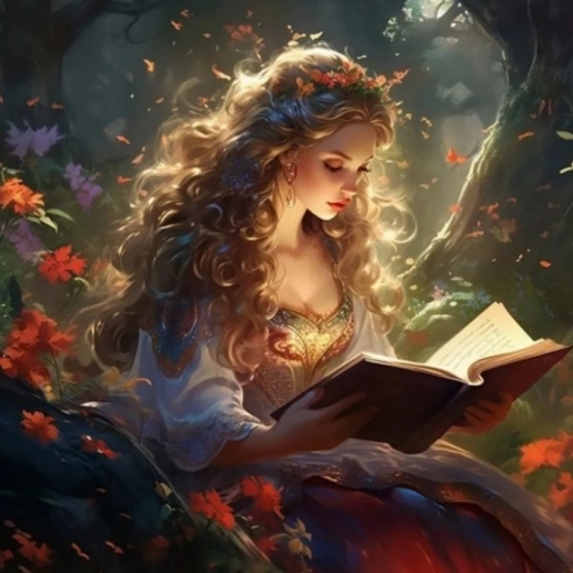 Peinture par numéros – fille avec un livre 40 × 50 cm