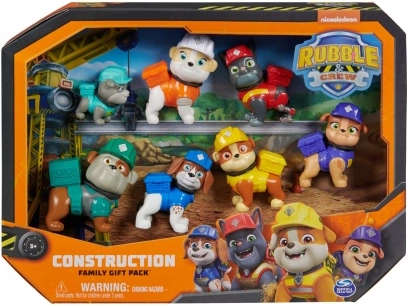 Figurines PAW Patrol Rubble et sa bande – coffret cadeau 7 pcs