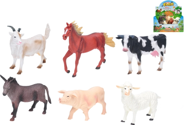 Animaux de la ferme – set de figurines 15–20 cm, 6 espèces