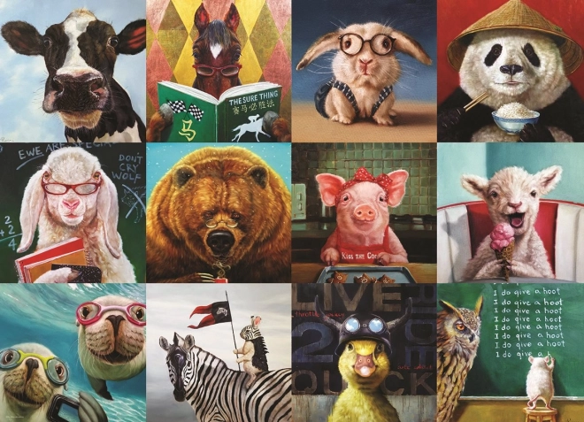 Puzzle Eurographics animaux rigolos 1000 pièces