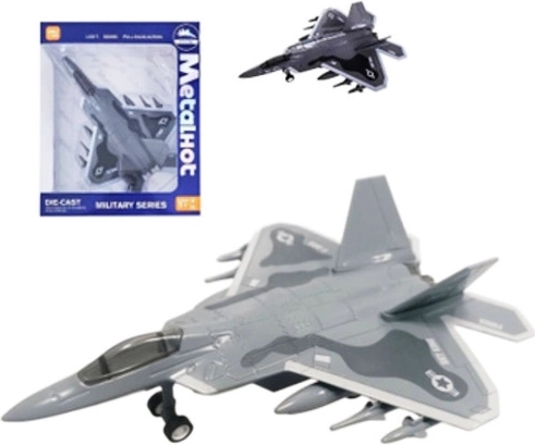 Avion militaire pour enfants avec propulsion Pull Back, lumières et sons