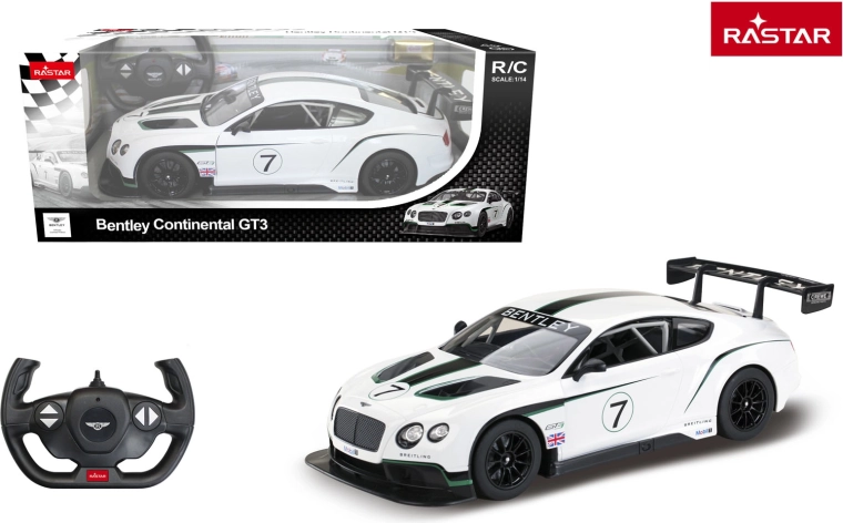 Voiture RC Rastar Bentley Continental GT3 1:14 blanche