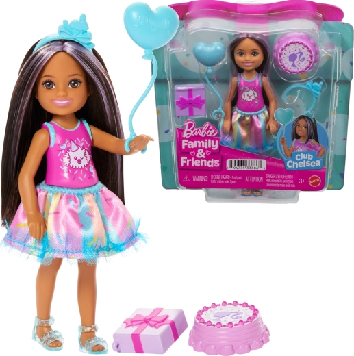 Poupée Barbie Club Chelsea anniversaire avec accessoires