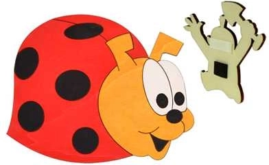 magnétine en bois coccinelle DoDo