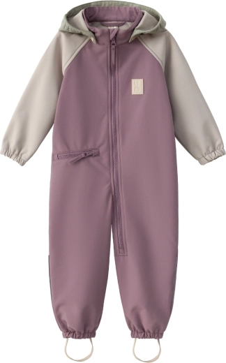 Combinaison softshell LEOKID Color block Minnow pink, taille 86 (18–24 mois)