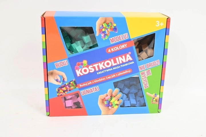 Kostkolina bleue – pâte à modeler, 4 couleurs