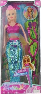 Poupée sirène avec queue à paillettes 29 cm