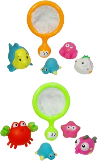 Animaux de bain qui couinent pour tout-petits avec passoire