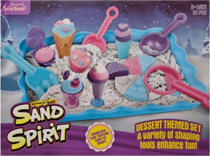 Kit créatif avec sable cinétique pour créer des desserts