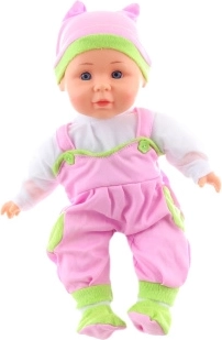 Poupée bébé parlante 30 cm – tenue rose
